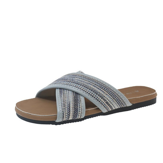 Damen modische Sandalen mit Pompons R&B