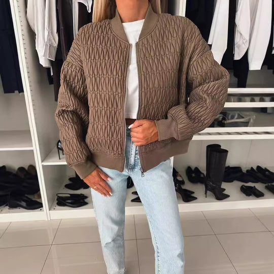 Damen elegante Steppjacke mit voluminösen Ärmeln R&B