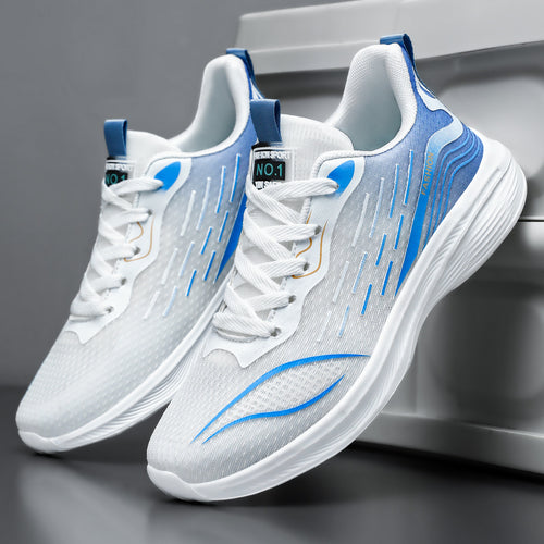 Damen Sportliche Lauf-Sneaker mit atmungsaktiver Mesh-Oberfläche und dämpfender Sohle R&B