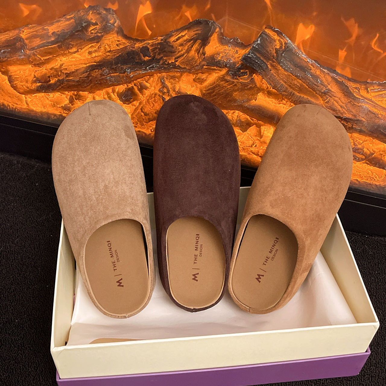 Damen Bequeme Clogs aus weichem Wildleder mit ergonomischem Fußbett R&B