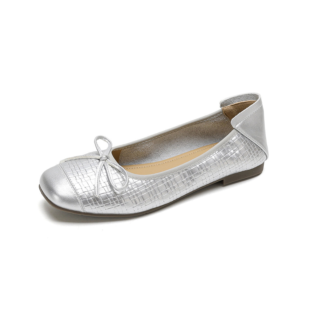 Damen Ballerinas aus hochwertigem Leder mit filigranem Schleifendetail R&B