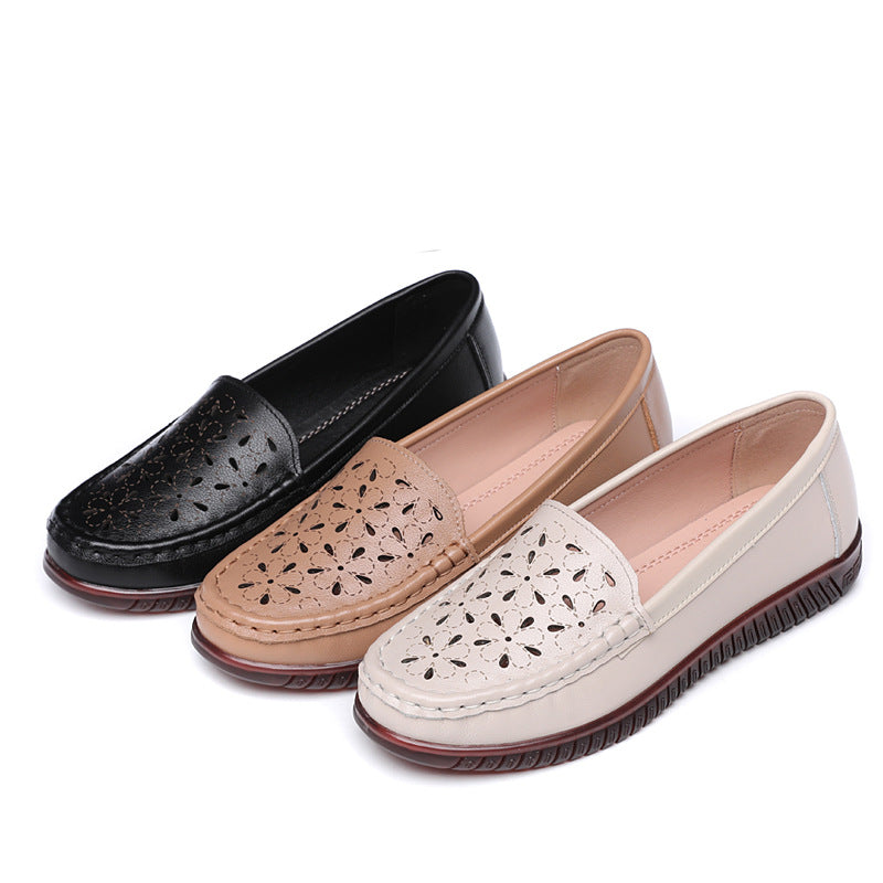 Damen Mokassins mit modischem Lochdesign und bequemer Sohle R&B
