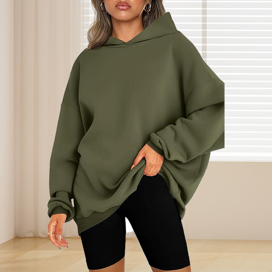 Damen Oversized Kapuzenpullover mit tiefen Schultern R&B