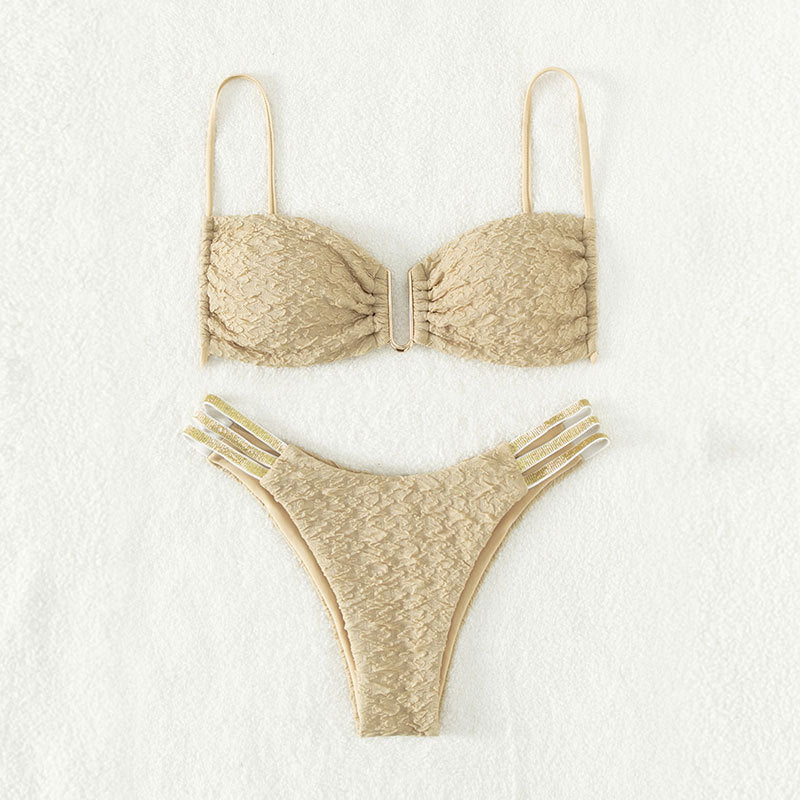 Damen Push-Up Bikini mit raffiniertem Schnürdetail R&B