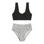Damen Hochtailliertes Bikini-Set mit strukturiertem Oberteil