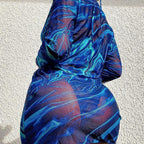 Damen Badeanzug und transparenter Strandüberwurf R&B