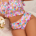 Damen Verspieltes Bikini-Set mit Rüschendetails R&B