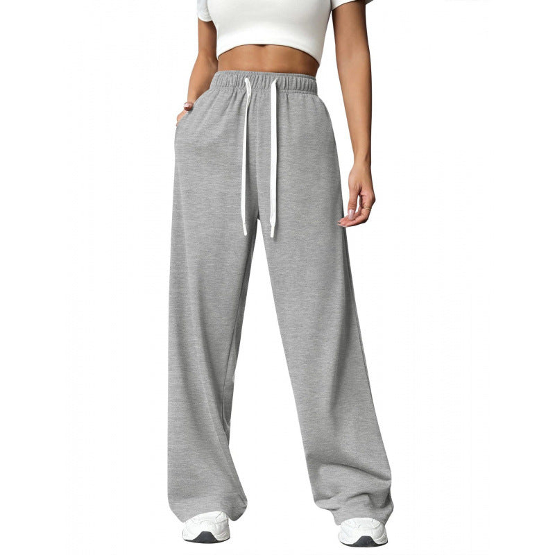 Damen Bequeme und lässige Freizeithose mit weitem Schnitt und elastischem Bund R&B