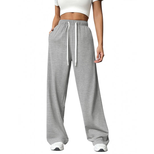 Damen Bequeme und lässige Freizeithose mit weitem Schnitt und elastischem Bund R&B