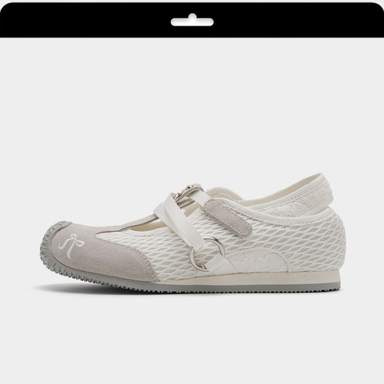 Damen modische Mesh-Laufschuhe mit innovativem Schnürsystem und rutschfester Sohle R&B