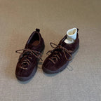 Damen Sportliche Sneaker mit samtiger Wildlederoberfläche und rutschfester Sohle R&B