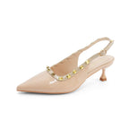 Damen Slingback-Pumps mit modischem Nieten-Design