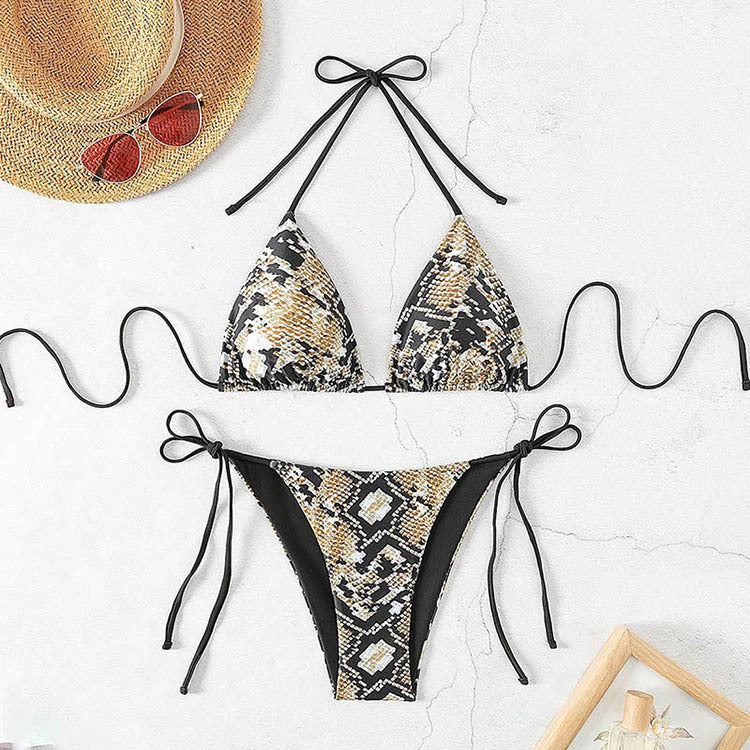 Damen Triangel-Bikini mit aufregendem Animal-Print R&B