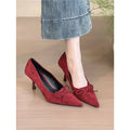 Damen spitze Pumps mit zarter Schleifenverzierung R&B