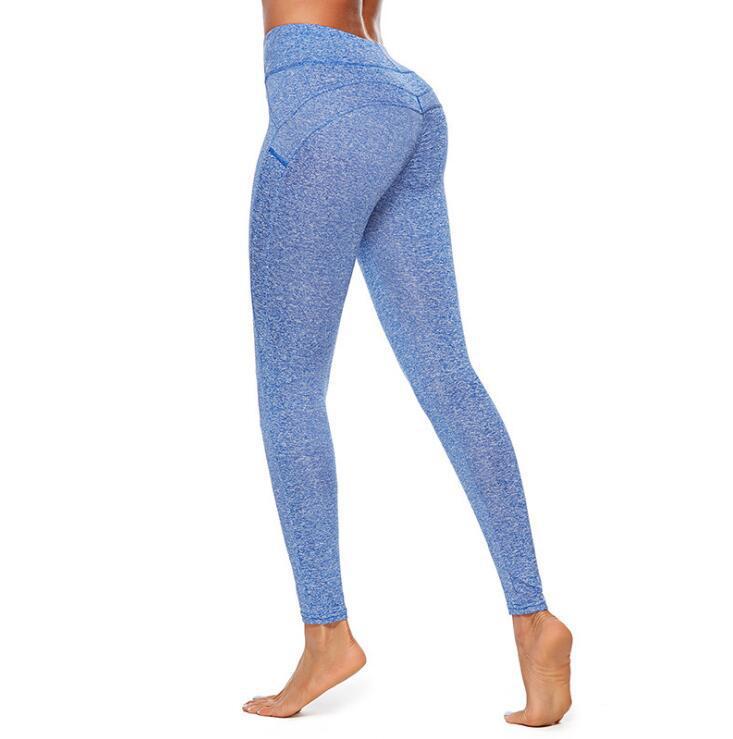 Damen Hochwertige Fitness-Leggings mit hohem Bund und Seitentaschen R&B