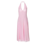 Damen Halter Maxikleid mit fließendem Schnitt R&B
