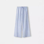 Damen Weite Sommerhose mit komfortablem Gummibund und Streifenmuster R&B