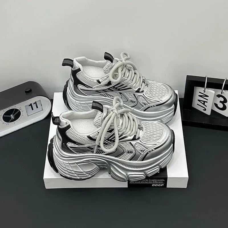 Damen Sportliche Chunky Sneakers mit innovativer Dämpfungstechnik R&B