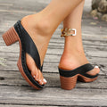 Damen Elegant Schlüpfsandalen mit Absatz R&B