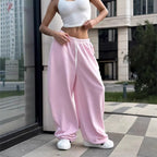 Damen Bequeme Freizeithose mit weitem Schnitt und elastischem Bund R&B
