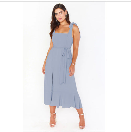 Damen Sommerliches Maxikleid mit eleganter Schleifenverzierung R&B