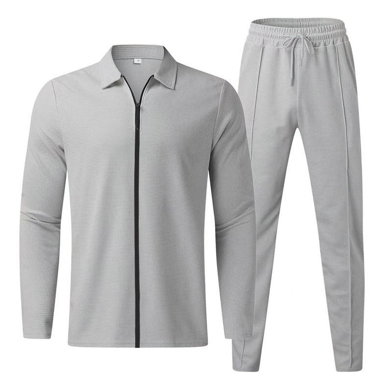 Herren Sportliches Freizeit-Set mit Reißverschluss und atmungsaktiver Struktur R&B