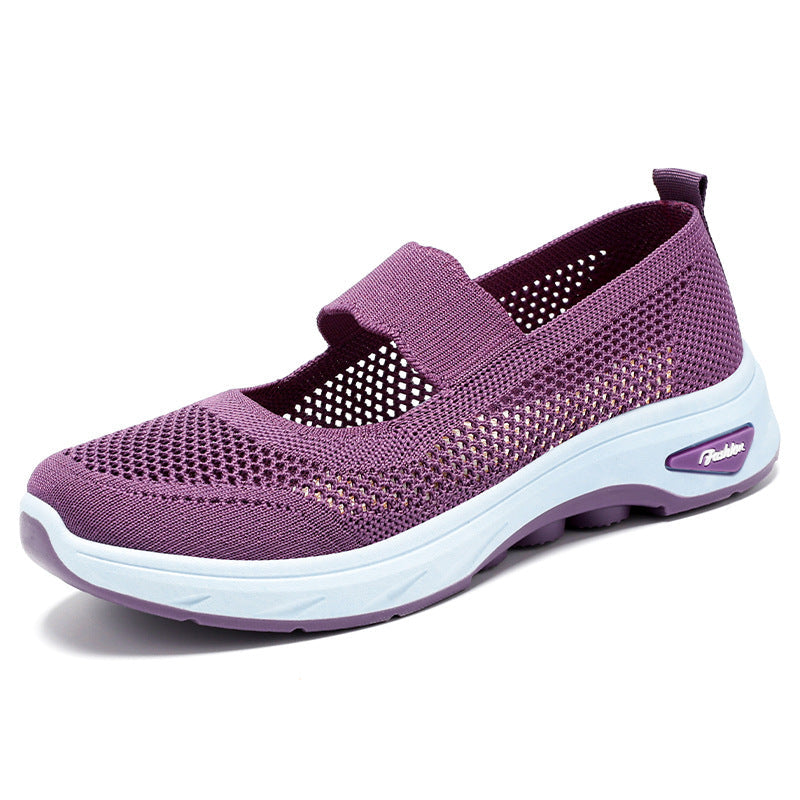 Damen Atmungsaktive Slip-On Sneakers mit elastischem Band R&B