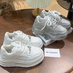 Damen modische Plateau-Sneaker mit rutschfester Sohle und atmungsaktivem Obermaterial R&B