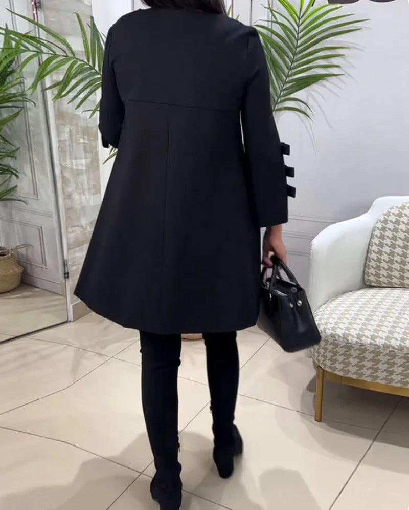 Damen Kleid mit dekorativen Rüschendetails und modernem Schnitt Heidi-Mode