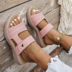 Damen Komfortable Sandalen mit verstellbaren Riemen und atmungsaktiver Oberfläche R&B