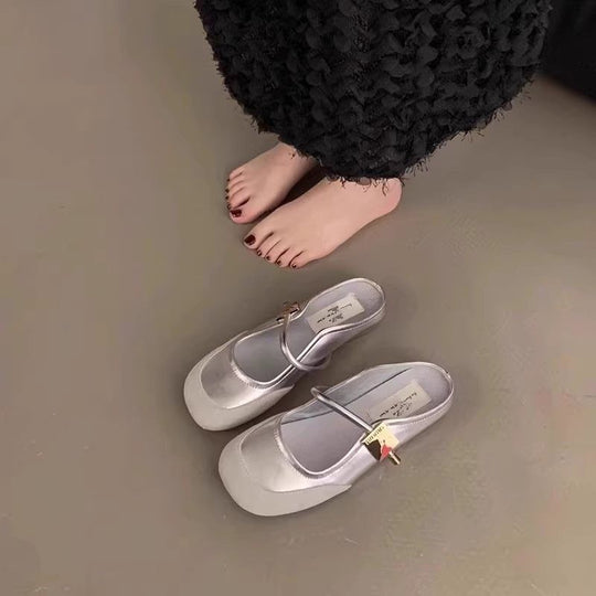 Damen Ballerina-Schuhe mit verstellbarem Riemen und stilvollem Design R&B