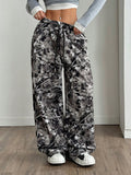 Damen Bequeme Freizeithose mit floralem Design und elastischem Bund R&B