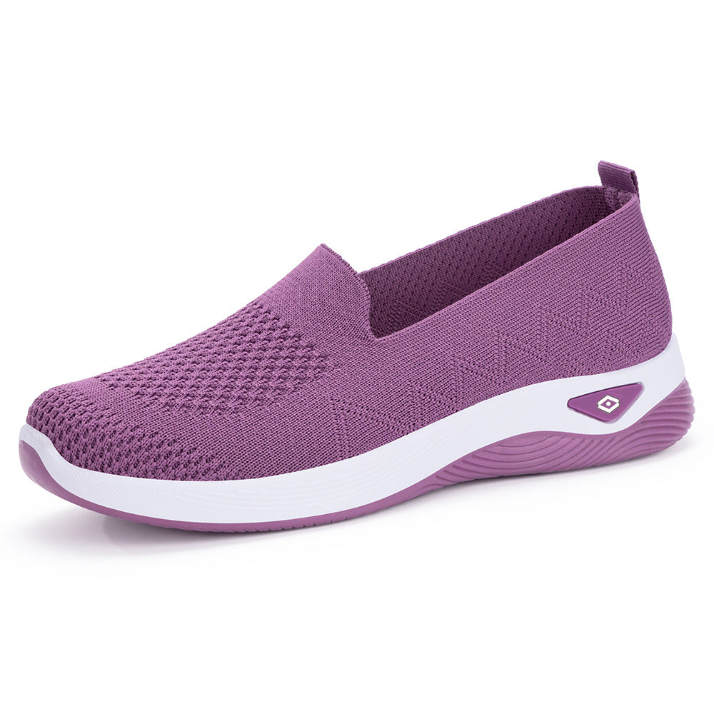 Damen Komfortable Slip-On Sneakers mit elastischem Obermaterial
