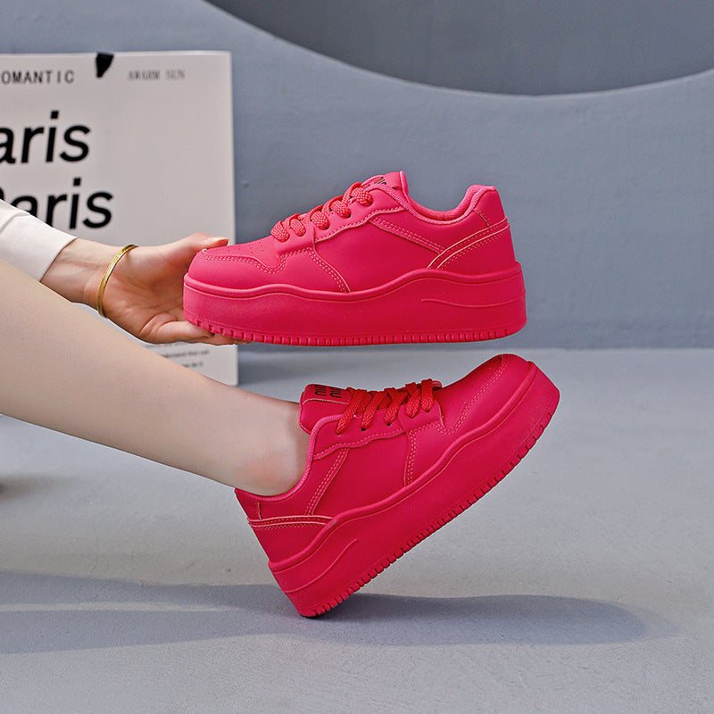 Damen modische Sneakers mit extra dicker Sohle und rutschfestem Profil R&B