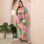 Damen Maxikleid mit elegantem farbverlauf R&B