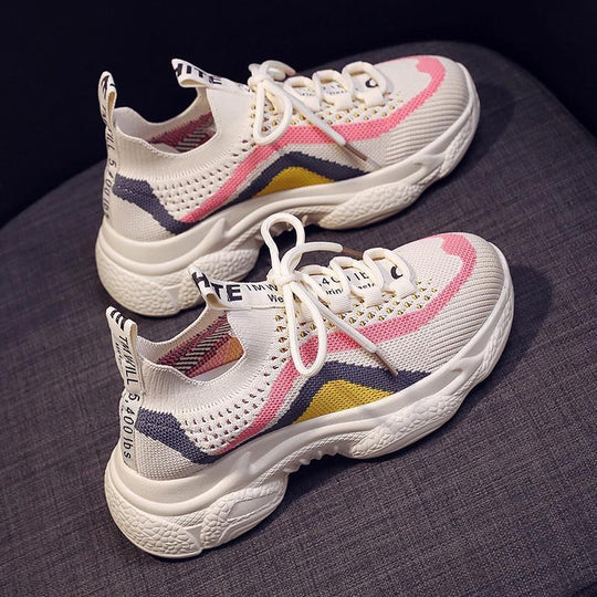 Damen Sportliche Sneakers mit atmungsaktivem Mesh-Obermaterial R&B