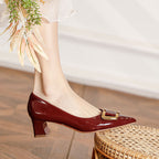 Damen elegante Stilettopumps mit modischem Schnallenakzent