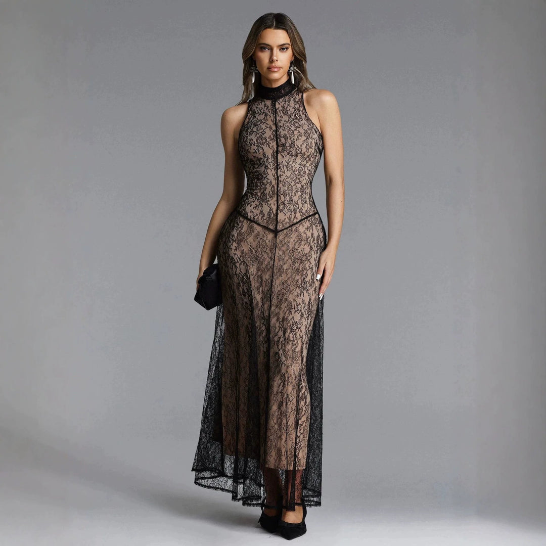 Damen Spitzen Abendkleid R&B