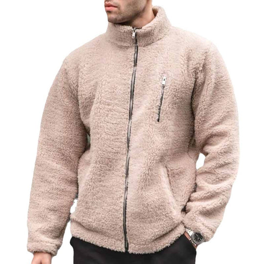 Herren kuschelige Fleecejacke mit praktischem Reißverschluss R&B