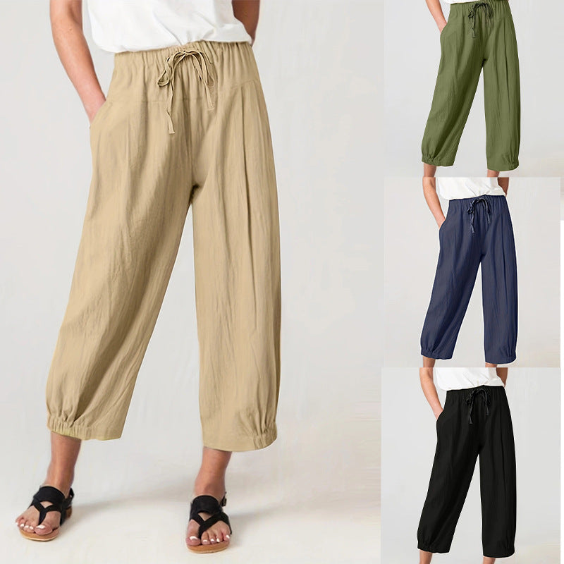 Damen Bequeme Sommerhose mit elastischem Bund R&B