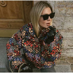 Damen gesteppte Jacke im modischen Leopardenprint R&B