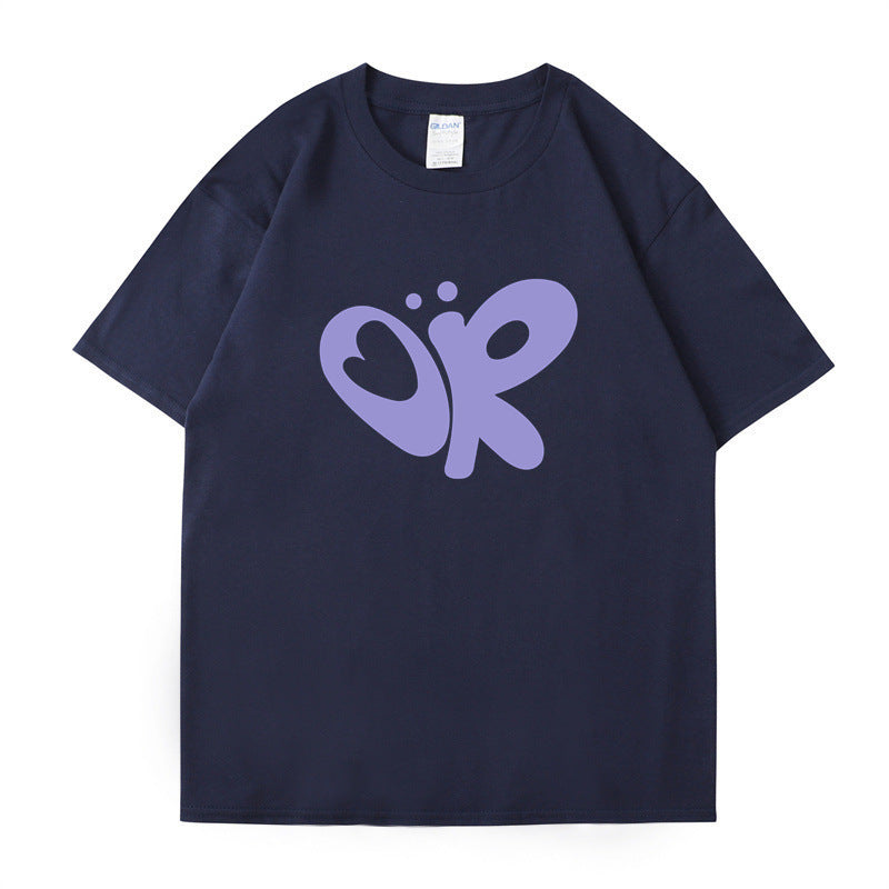 Damen lässiges T-Shirt mit einzigartigem Grafikdruck R&B