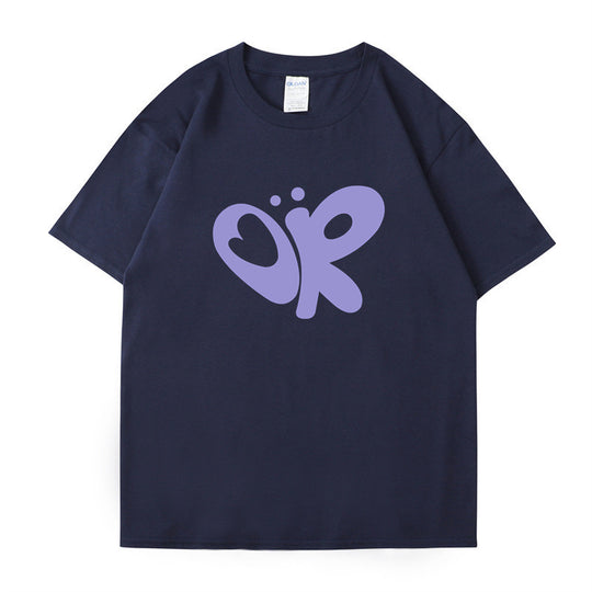 Damen lässiges T-Shirt mit einzigartigem Grafikdruck R&B