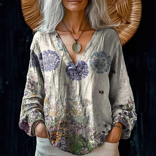 Damen Bluse mit floralen Mustern R&B