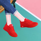 Damen Sportliche Sneaker mit atmungsaktiver Mesh-Oberfläche und elastischem Design R&B