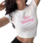 Damen Crop-T-Shirt mit einzigartigem Totenkopf-Design R&B