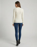 Damen Strickpullover Langarm Rundhals Casual Herbst Oberteil Einfarbig