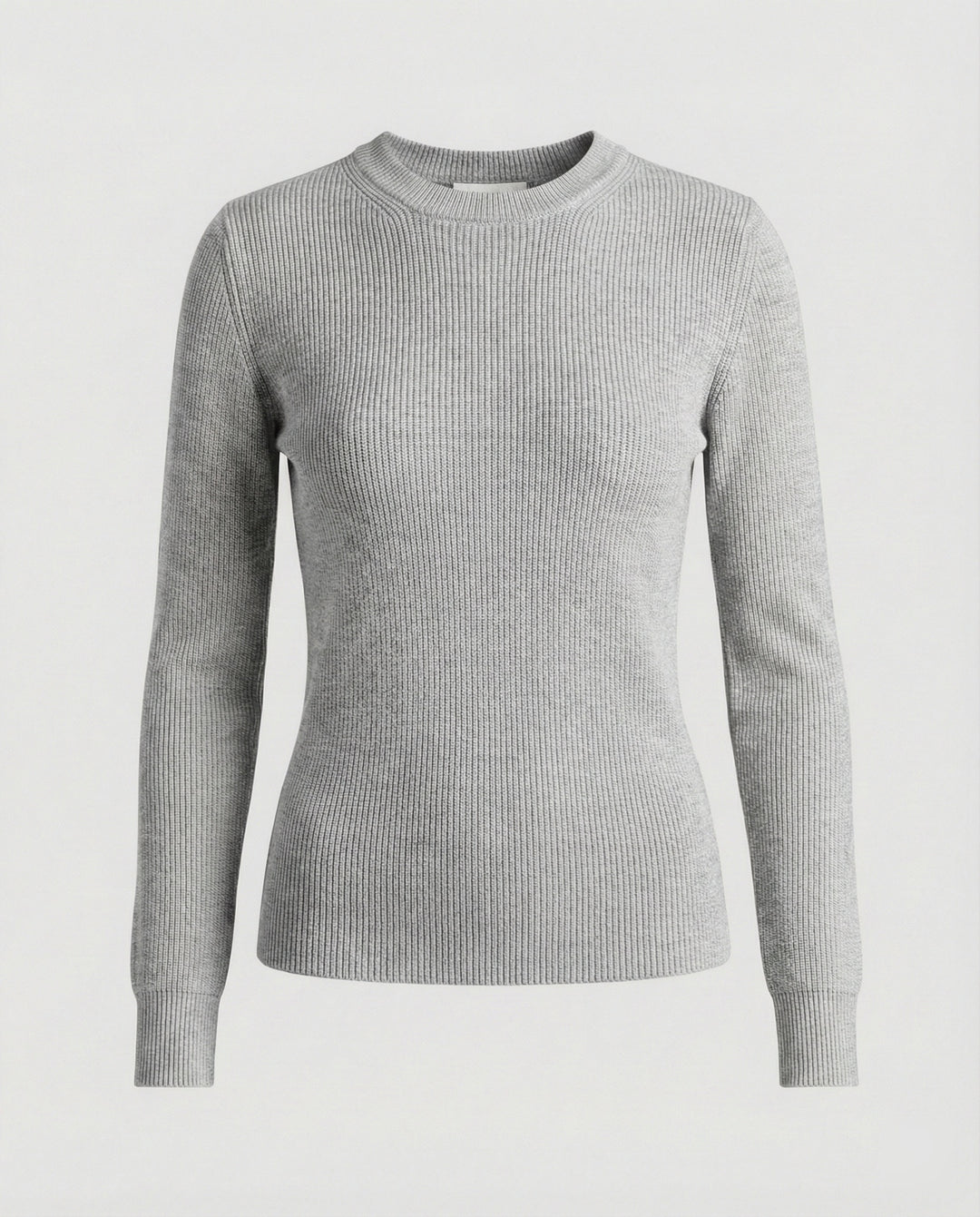 Damen Strickpullover Langarm Rundhals Casual Herbst Oberteil Einfarbig