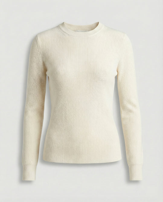 Damen Strickpullover Langarm Rundhals Casual Herbst Oberteil Einfarbig