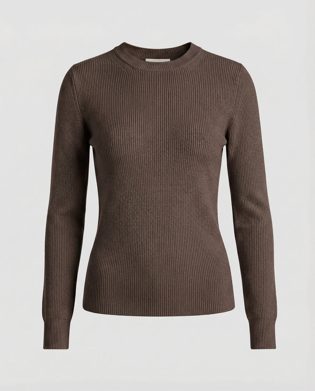Damen Strickpullover Langarm Rundhals Casual Herbst Oberteil Einfarbig